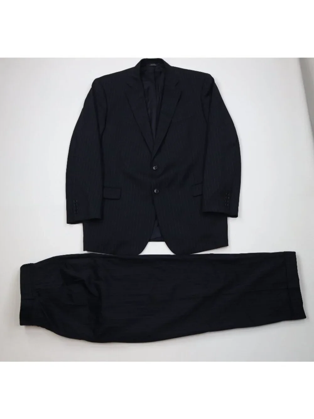 Brooks Brothers Mens 48L 2 Piece 1818 Madison Estrato Wool Striped Suit 43x30